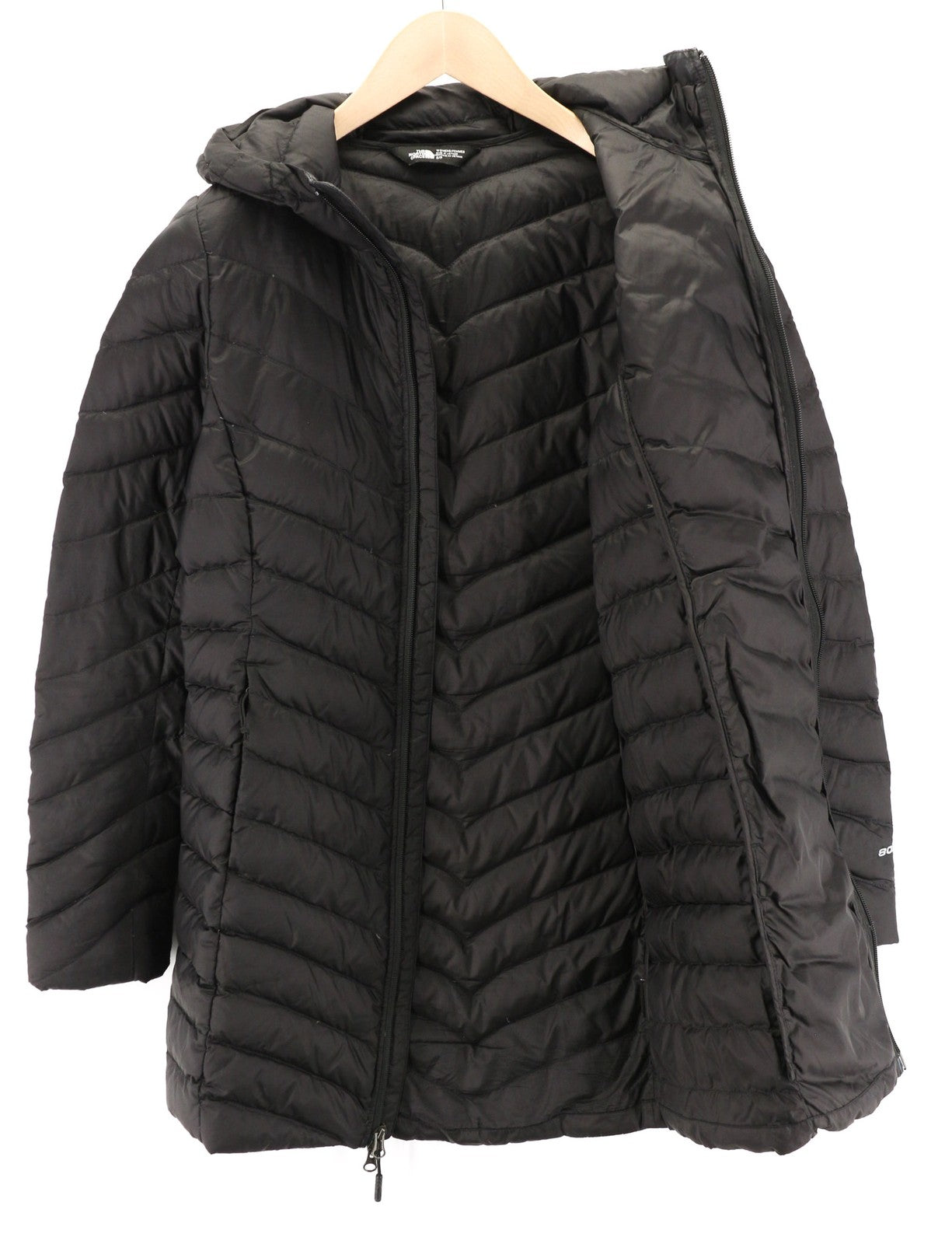 THE NORTH FACE Trevail Women's S Black 800 Down Puffer Jacket Quilted Lined