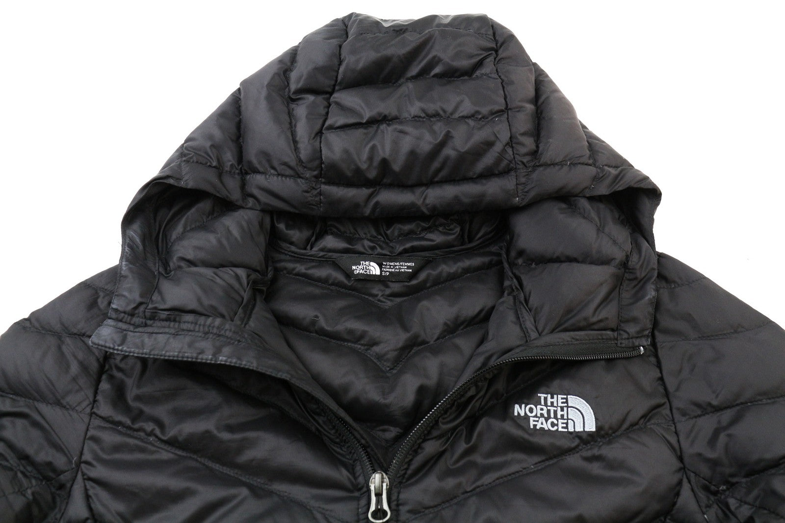 THE NORTH FACE Trevail Women's S Black 800 Down Puffer Jacket Quilted Lined