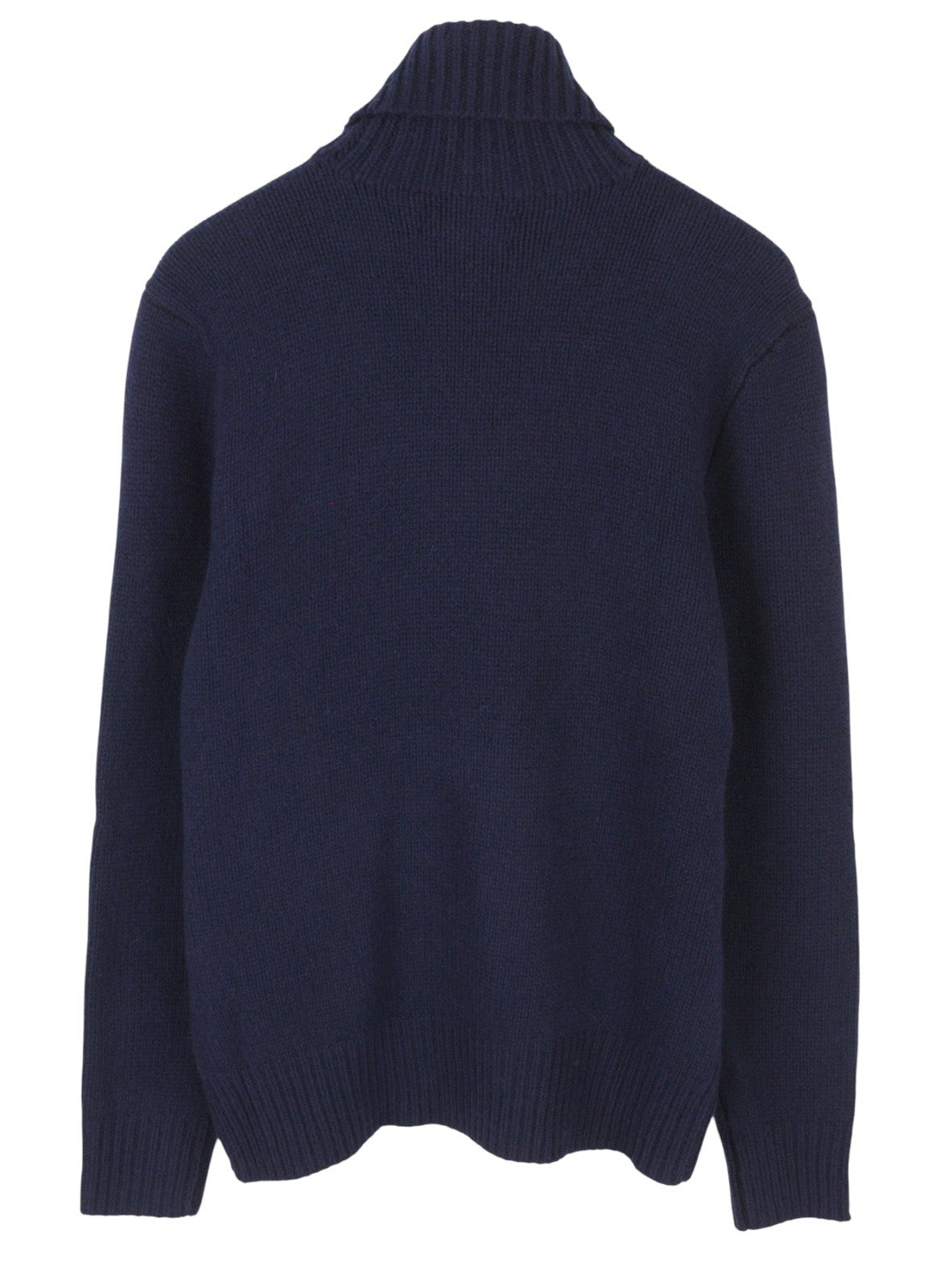 RALPH LAUREN Echo Pullover Men Jumper L Blue Wool Cashmere Tight Knit RRP399