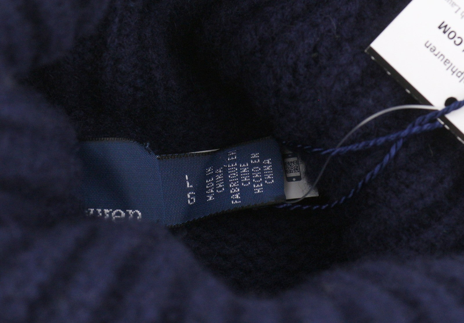 RALPH LAUREN Echo Pullover Men Jumper L Blue Wool Cashmere Tight Knit RRP399