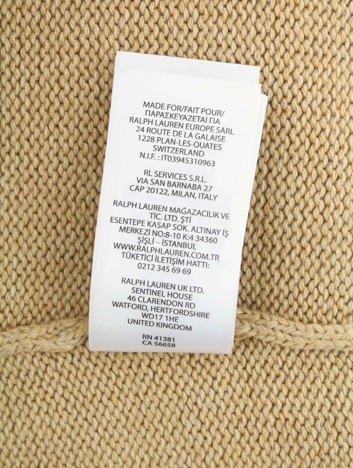 RALPH LAUREN Classic Pullover Men Jumper 2XL Brown Melange Half Zip Neck RRP239