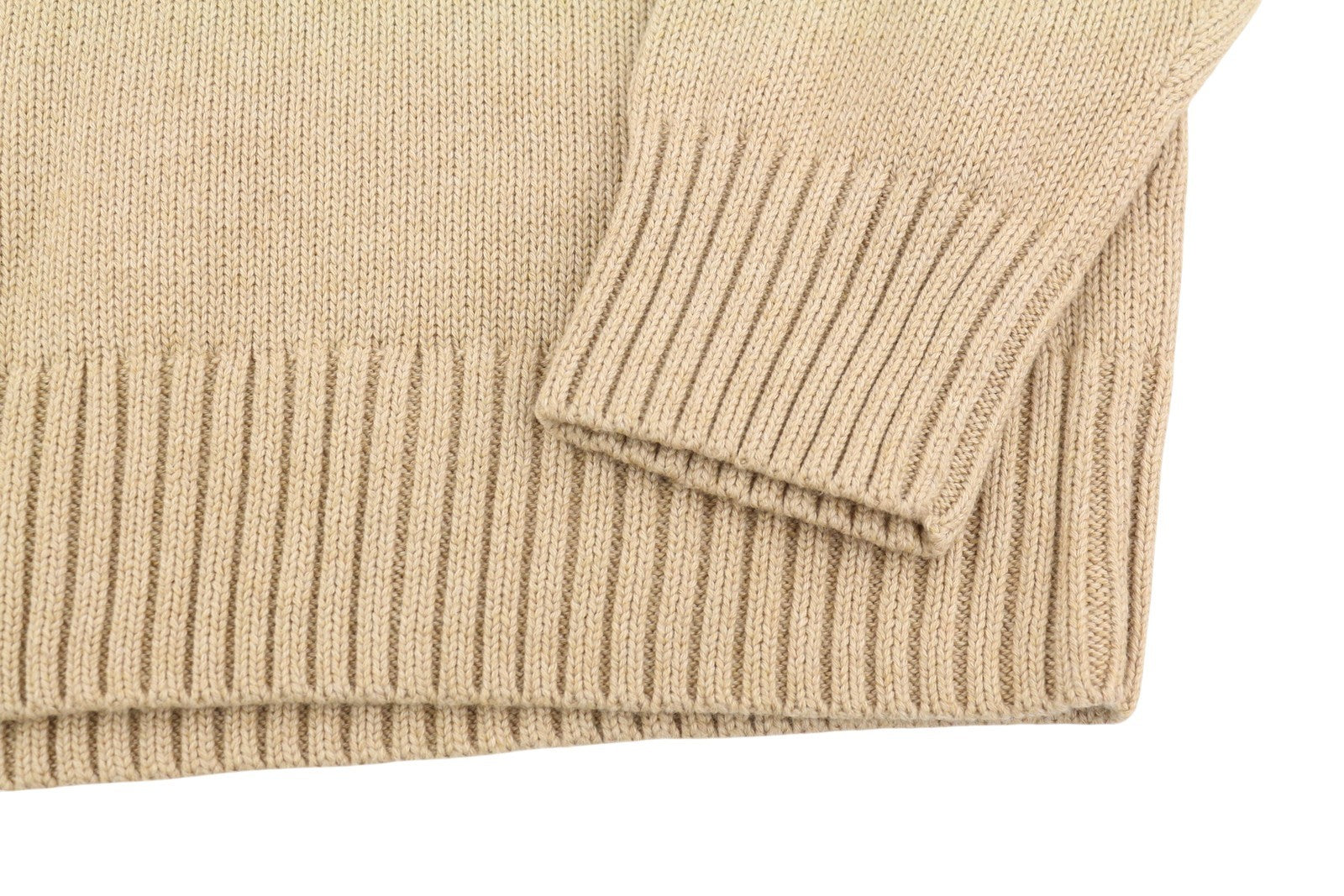 RALPH LAUREN Classic Pullover Men Jumper S Brown Melange Half Zip Neck RRP239