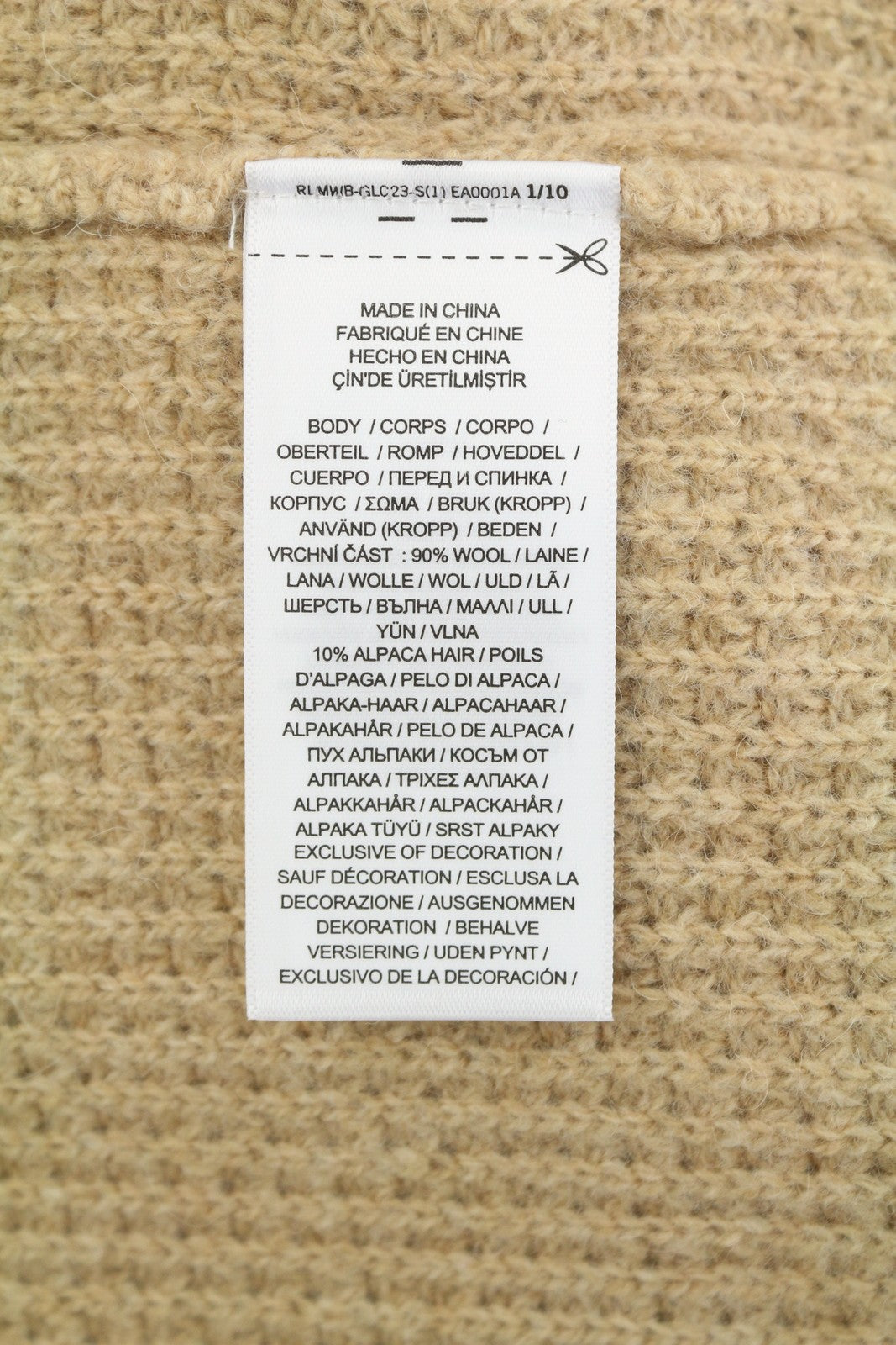 RALPH LAUREN Classics Brown Men Jumper L Wool Alpaca Waffle Knit Pullover RRP266