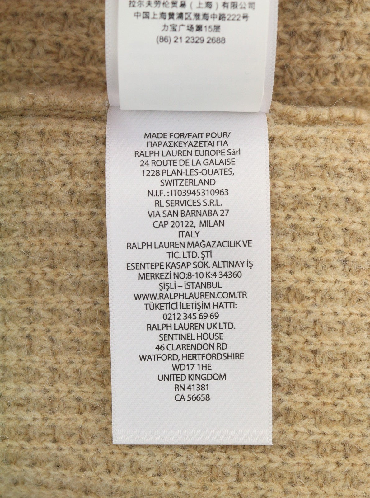 RALPH LAUREN Classics Brown Men Jumper L Wool Alpaca Waffle Knit Pullover RRP266