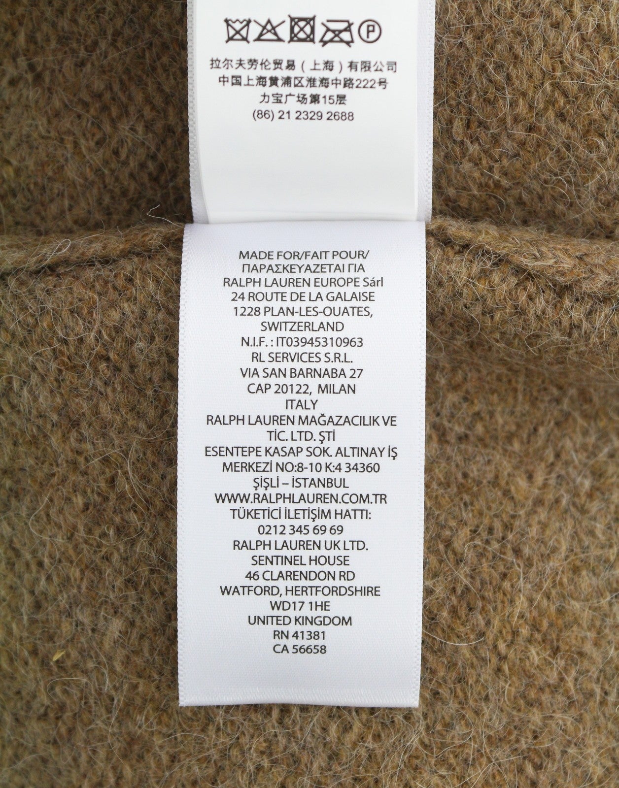 RALPH LAUREN Men Jumper S Brown Melange Wool Alpaca Blend Elbow Patches Pullover