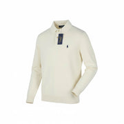 RALPH LAUREN Classics Cream Men Jumper 2XL Wool Blend Polo Neck Pullover RRP220