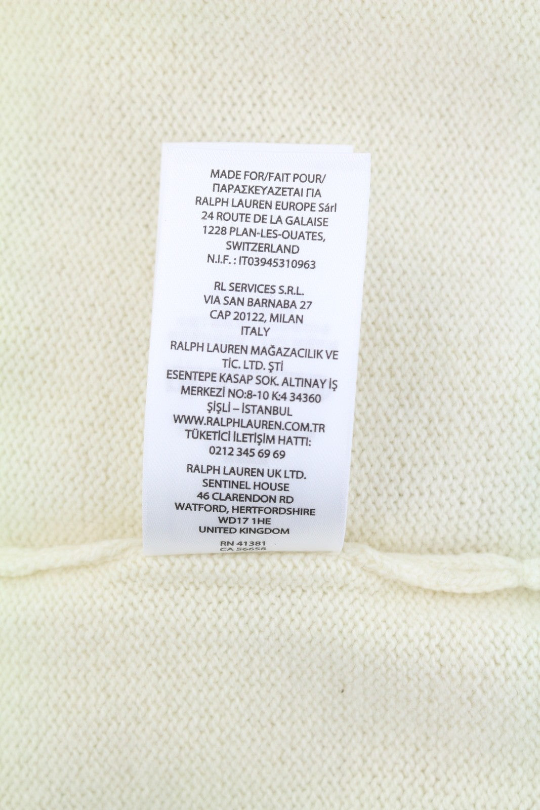 RALPH LAUREN Classics Cream Men Jumper XS Wool Blend Polo Neck Pullover RRP220