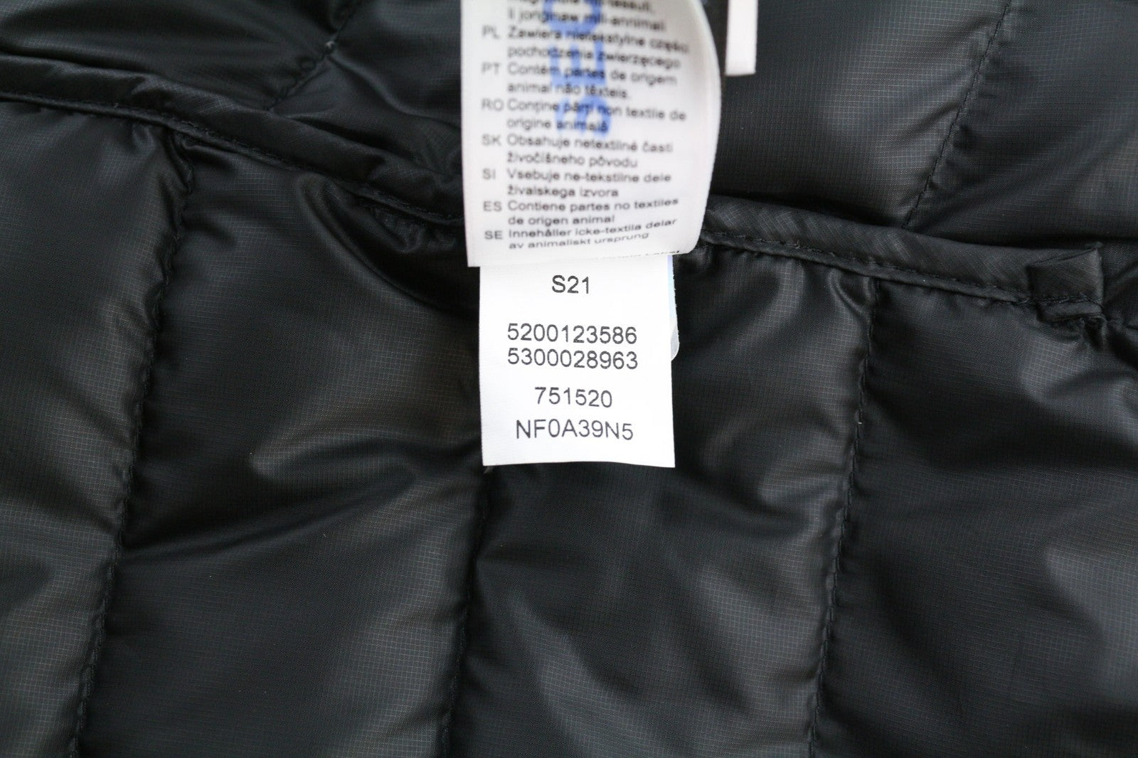 THE NORTH FACE Trevail Men's S 800-Fill Down Jacket Black Lined High Neck Zip