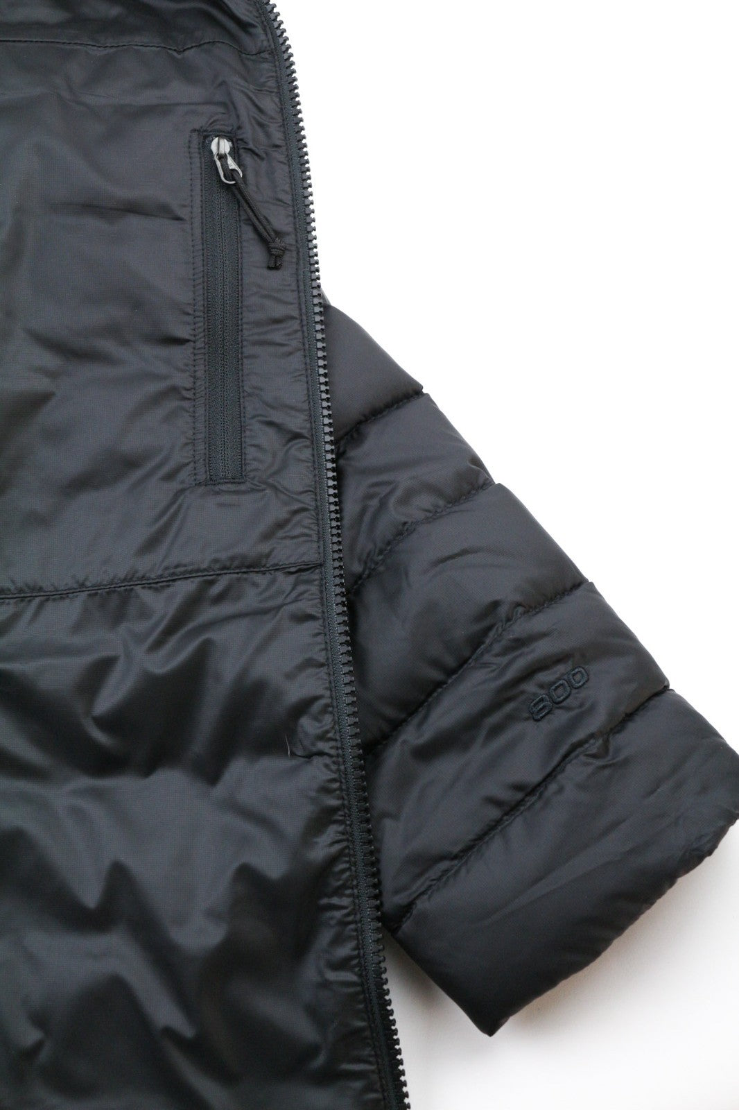THE NORTH FACE Trevail Men's S 800-Fill Down Jacket Black Lined High Neck Zip
