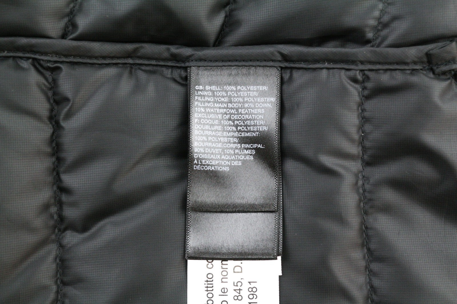 THE NORTH FACE Trevail Men's S 800-Fill Down Jacket Black Lined High Neck Zip