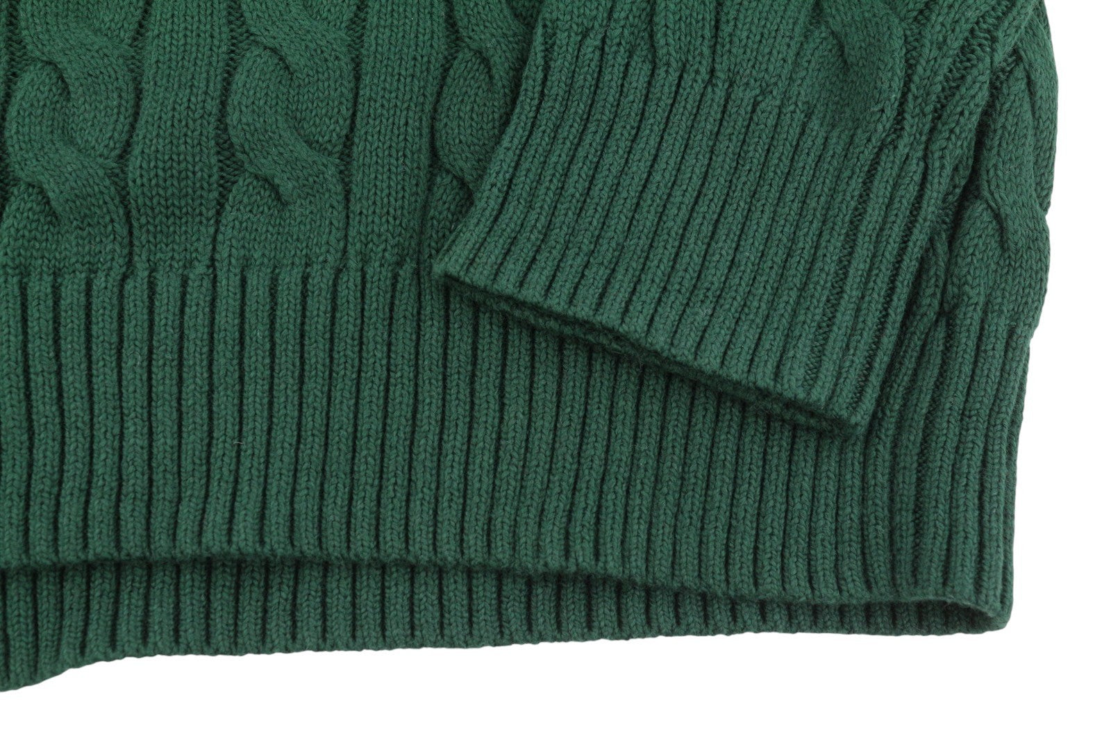 RALPH LAUREN Driver Cn-Long Sleeve Green Men Jumper XL Pullover Cable RRP214