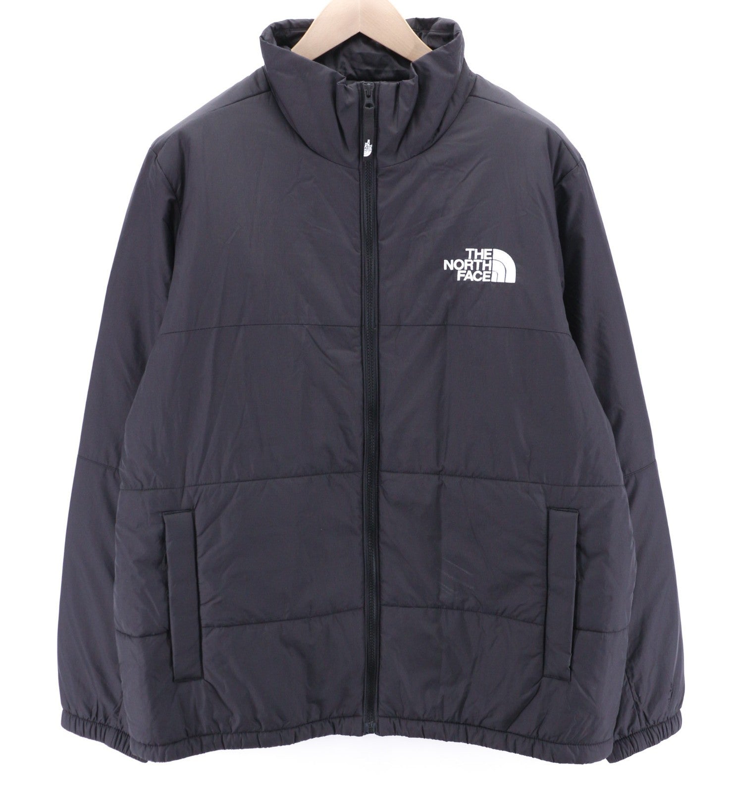 THE NORTH FACE Gosei Men's XL Padded Black Jacket Lined Full Zip Logo Pockets