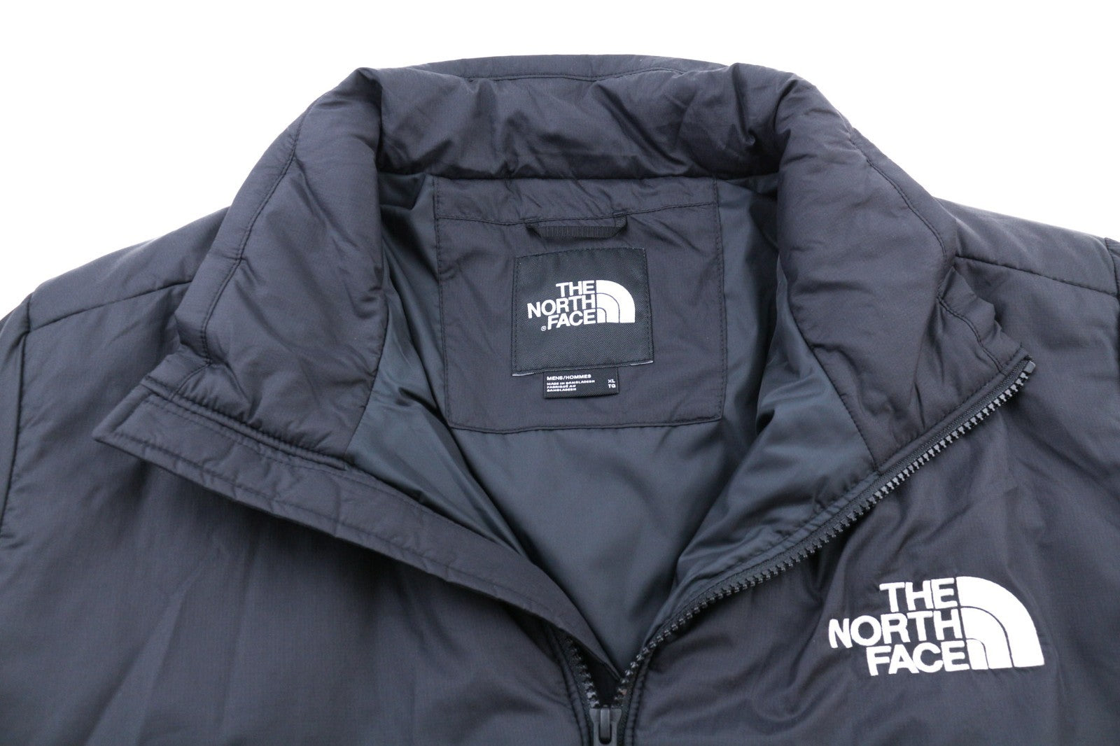 THE NORTH FACE Gosei Men's XL Padded Black Jacket Lined Full Zip Logo Pockets