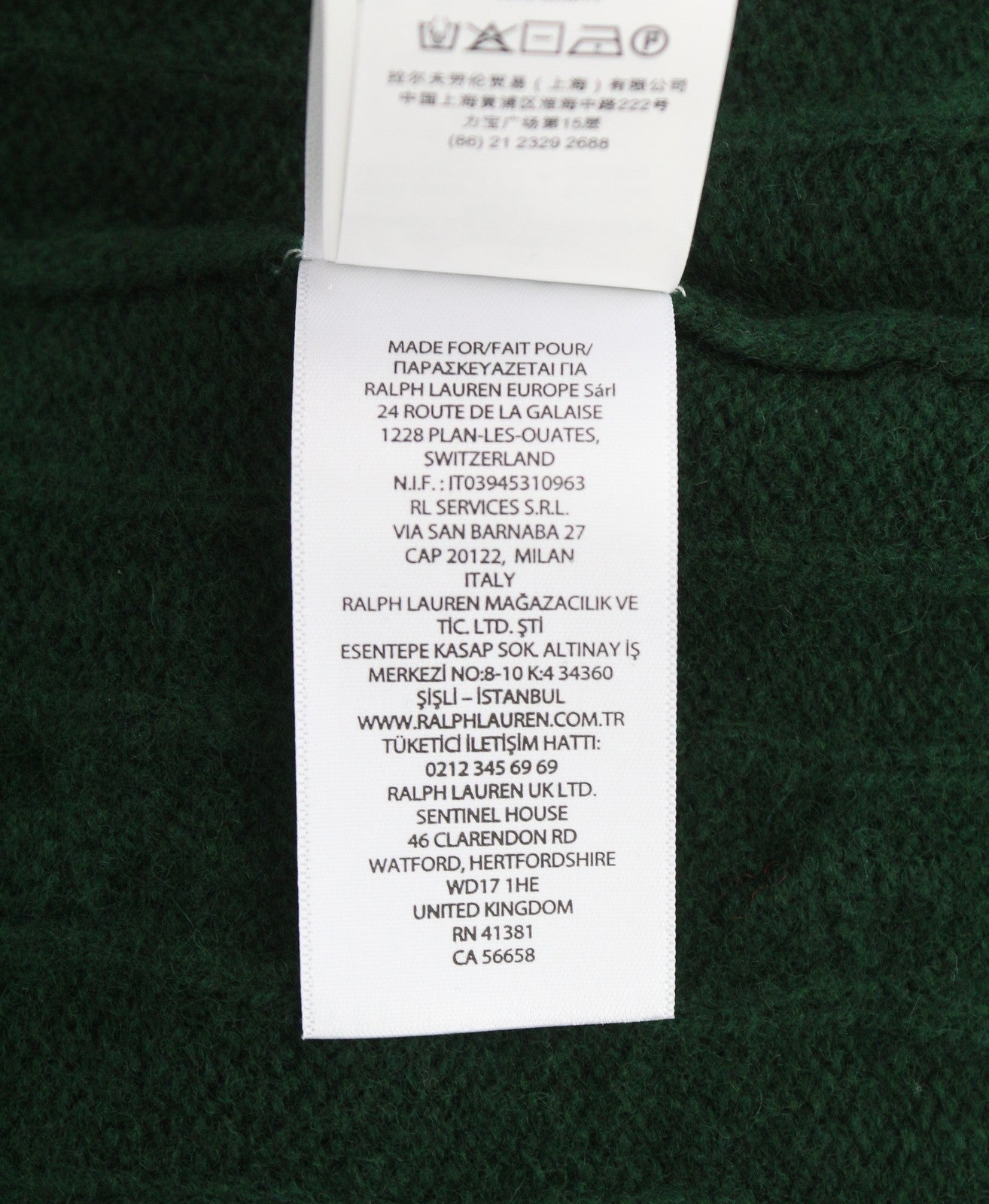 RALPH LAUREN Men Jumper L Dark Green Wool Cashmere Tight Knit Pullover RRP240