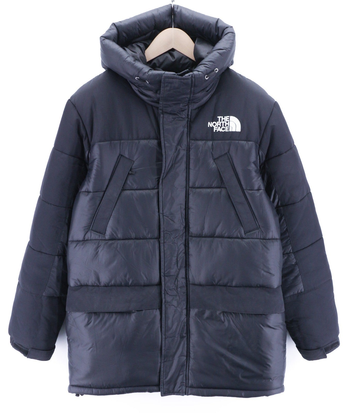 THE NORTH FACE Himalayan Parka Men's L Insulated Mid Length Lined Black Jacket