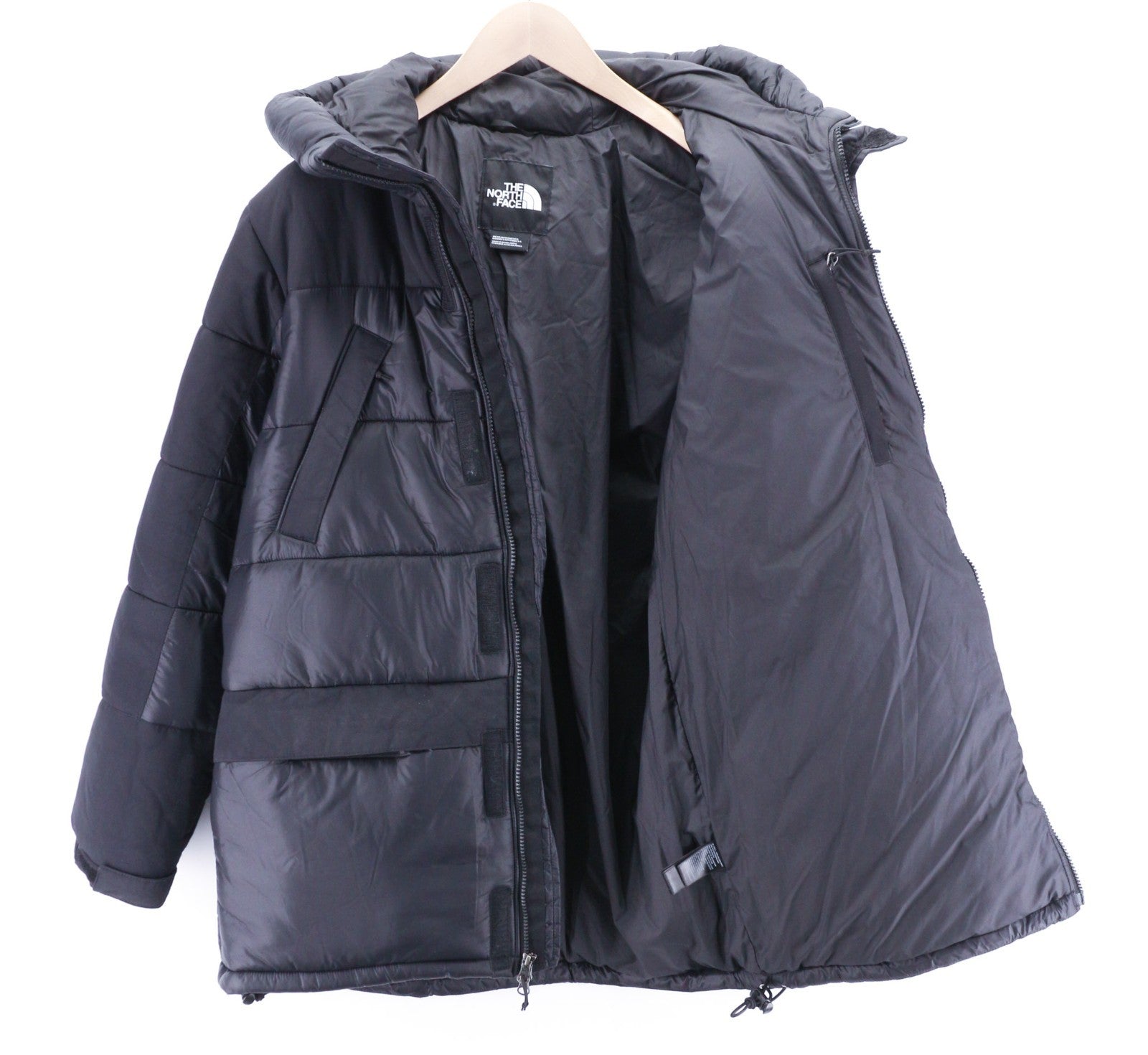 THE NORTH FACE Himalayan Parka Men's L Insulated Mid Length Lined Black Jacket