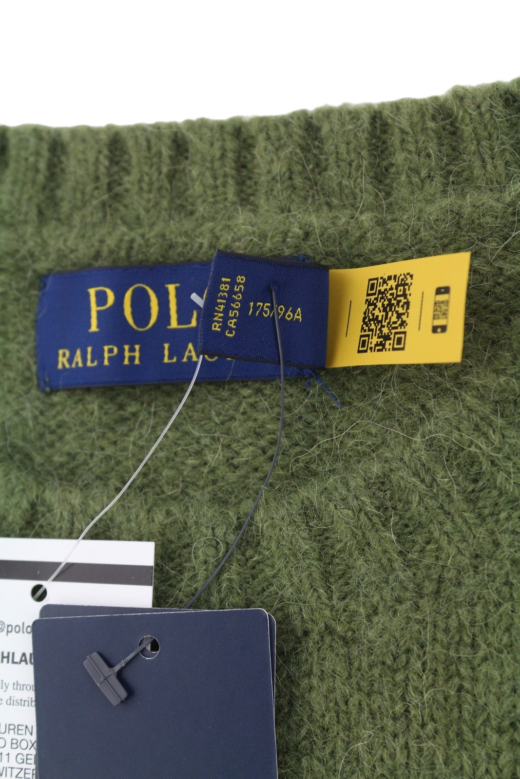 RALPH LAUREN Classics New Olive Men Jumper M Melange Wool Alpaca Blend Pullover