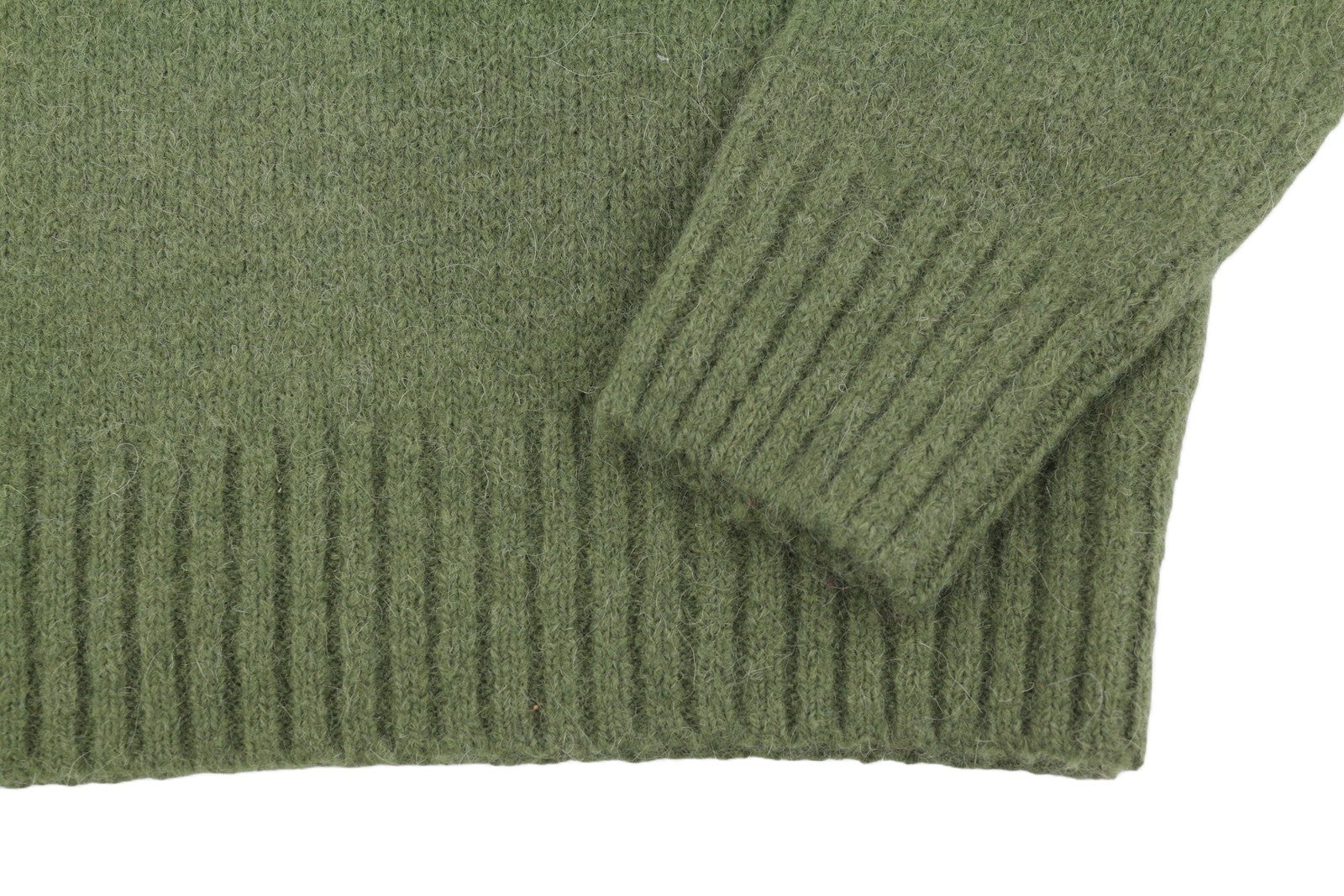 RALPH LAUREN Classics New Olive Men Jumper S Melange Wool Alpaca Blend Pullover