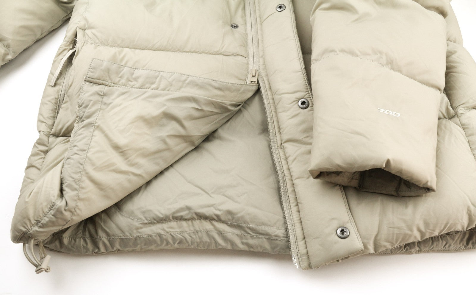 THE NORTH FACE NF0A5GDF Men's S Hooded Down Jacket 700 Fill Light Brown Lined