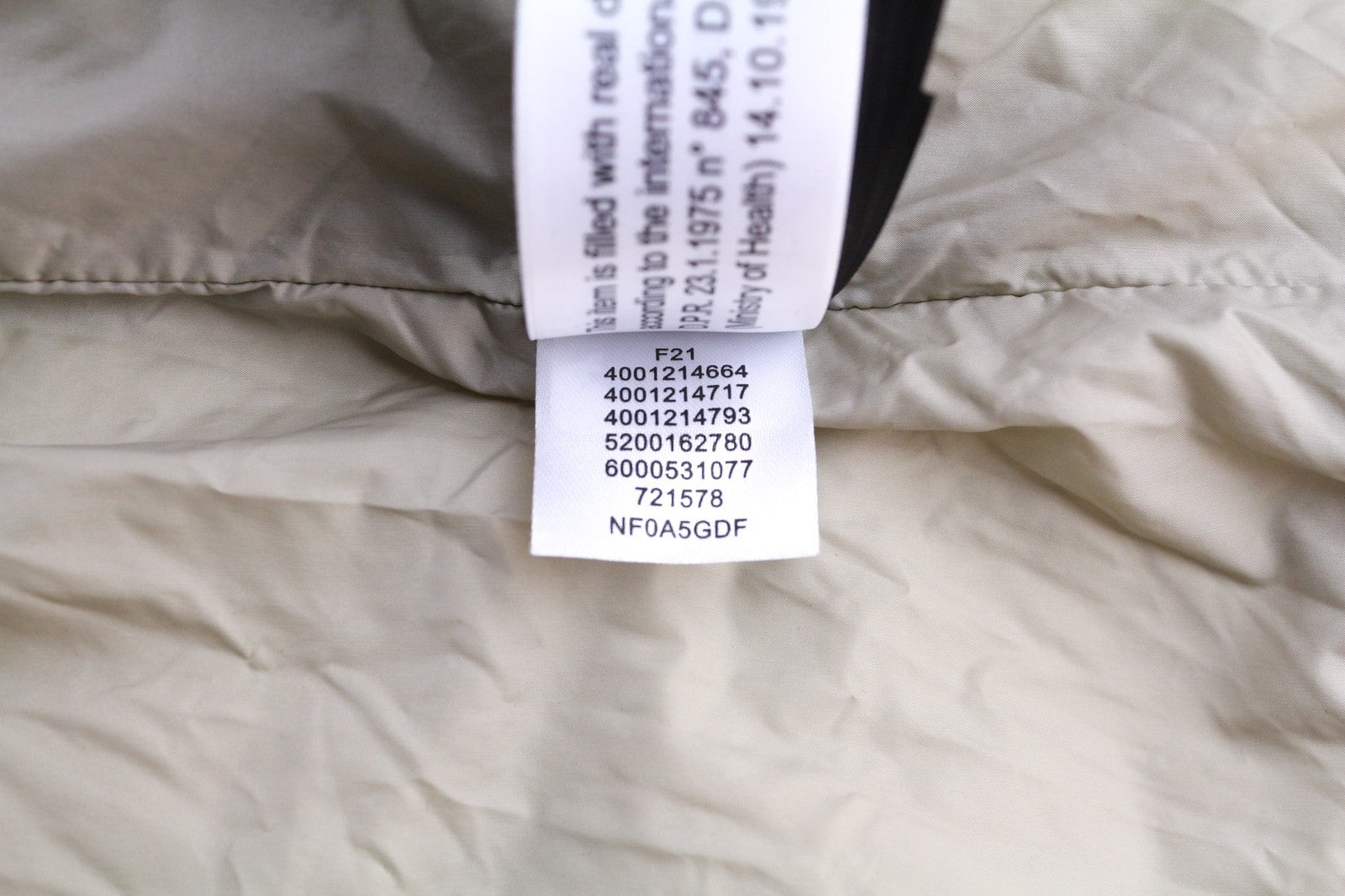 THE NORTH FACE NF0A5GDF Men's S Hooded Down Jacket 700 Fill Light Brown Lined