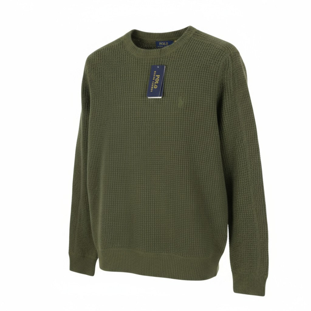 RALPH LAUREN Classics New Olive Men Jumper L Wool Alpaca Knit Pullover RRP269