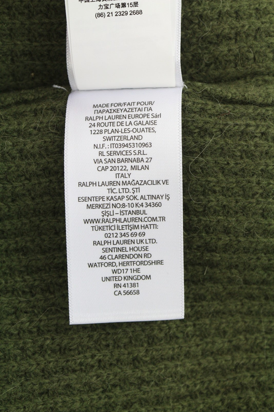 RALPH LAUREN Classics New Olive Men Jumper L Wool Alpaca Knit Pullover RRP269