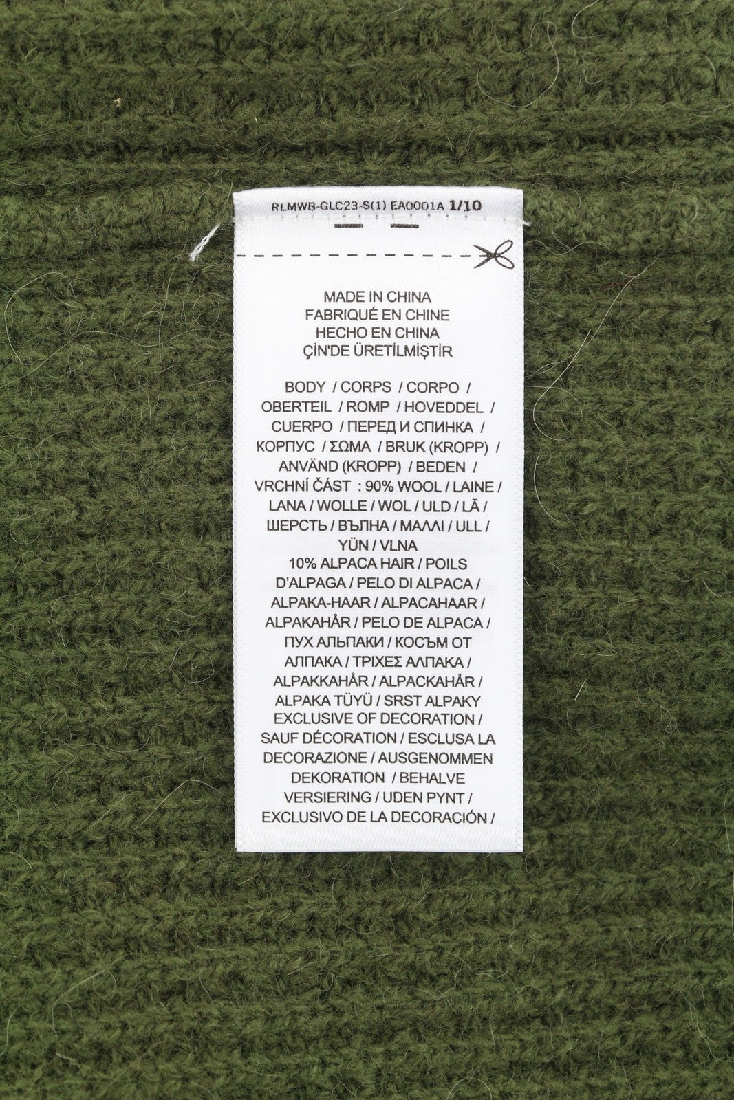 RALPH LAUREN Classics New Olive Men Jumper L Wool Alpaca Knit Pullover RRP269