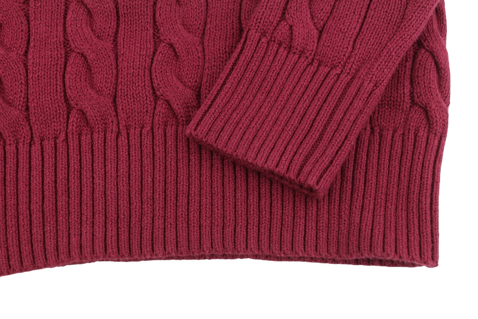 RALPH LAUREN Driver Cn-Long Sleeve Red Men Jumper L Pullover Burgundy RRP214