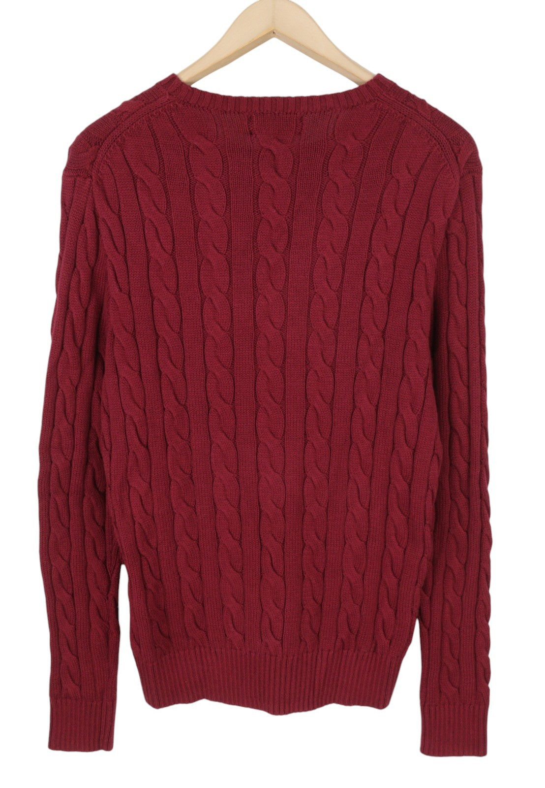 RALPH LAUREN Driver Cn-Long Sleeve Red Men Jumper S Pullover Burgundy RRP214