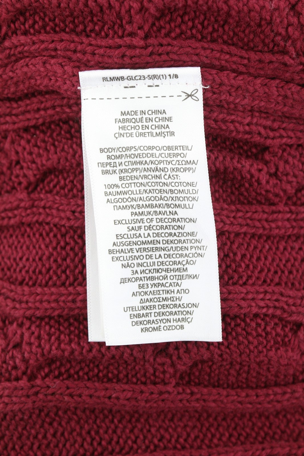 RALPH LAUREN Driver Cn-Long Sleeve Red Men Jumper S Pullover Burgundy RRP214