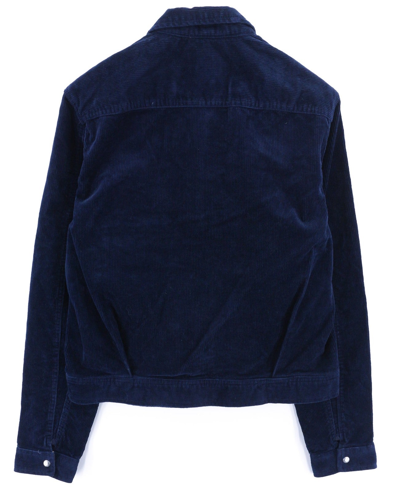 THE NORTH FACE Men's S Corduroy Jacket Blue Zip Lined Organic Polo Neck Style