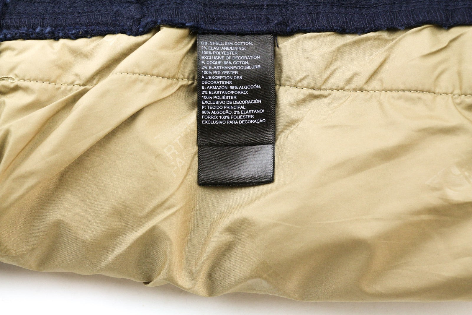 THE NORTH FACE Men's S Corduroy Jacket Blue Zip Lined Organic Polo Neck Style