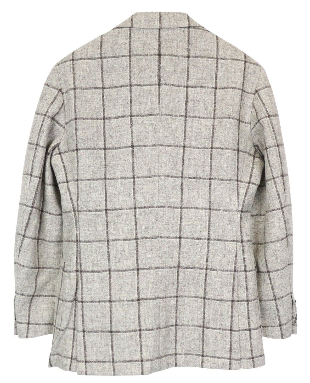 SUITSUPPLY Jort Patch Men's Blazer 38R Checked Wool Brown Slim Single Breasted