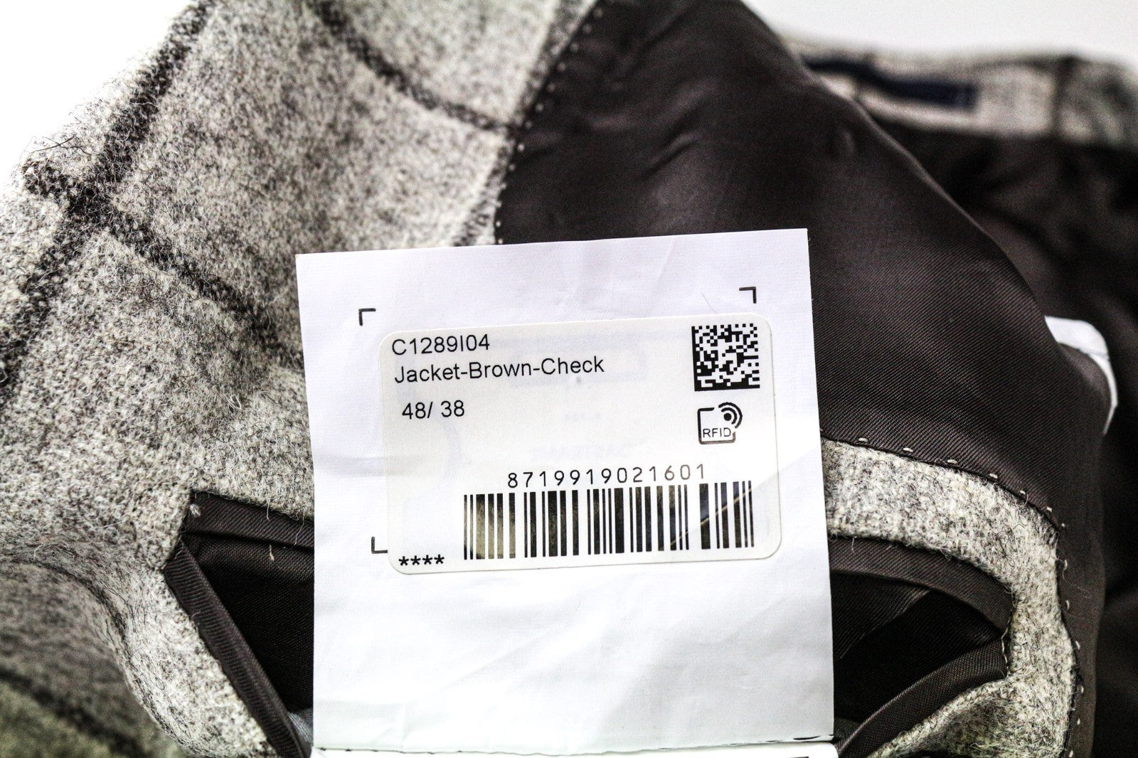 SUITSUPPLY Jort Patch Men's Blazer 38R Checked Wool Brown Slim Single Breasted