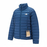THE NORTH FACE NF0A4SVN Women's XS 800-Fill Blue Down Jacket Lined High Neck