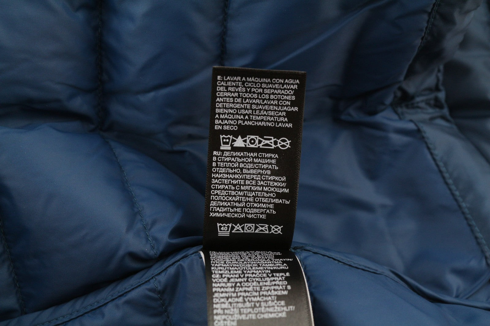 THE NORTH FACE NF0A4SVN Women's XS 800-Fill Blue Down Jacket Lined High Neck