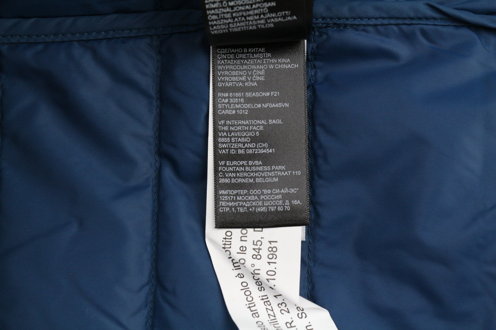 THE NORTH FACE NF0A4SVN Women's XS 800-Fill Blue Down Jacket Lined High Neck