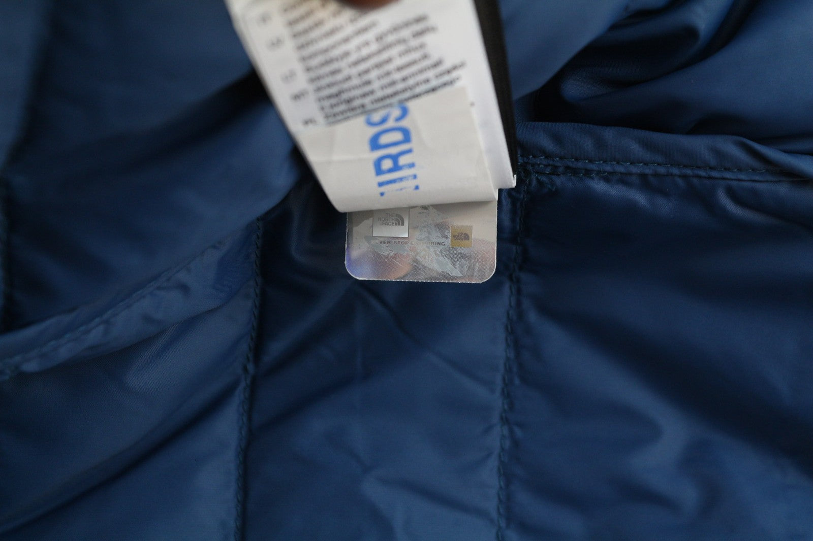 THE NORTH FACE NF0A4SVN Women's XS 800-Fill Blue Down Jacket Lined High Neck