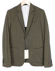 SCOTCH & SODA Men Blazer ~S Half-Lined Green Slim Melange Classic Stretch