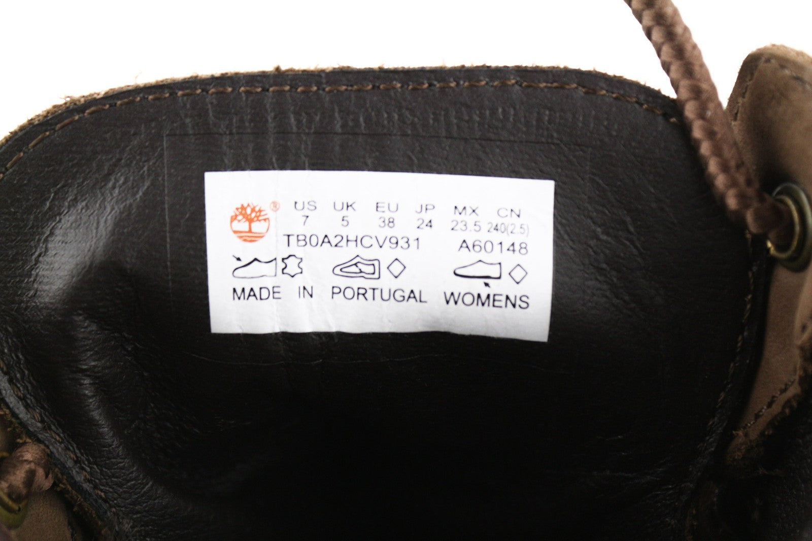 TIMBERLAND TB0A2HCV931 Women's Boots EU38 UK5 Brown Leather Waterproof Lace Up