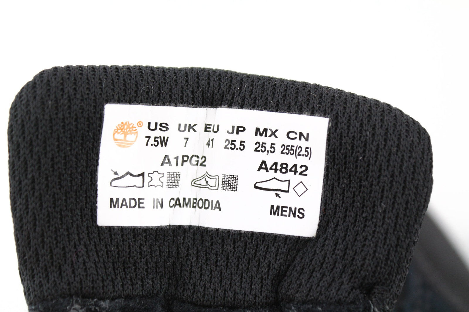 TIMBERLAND Men's Sneakers EU41 UK7 Black Leather Gore-Tex Round Toe Ortholite