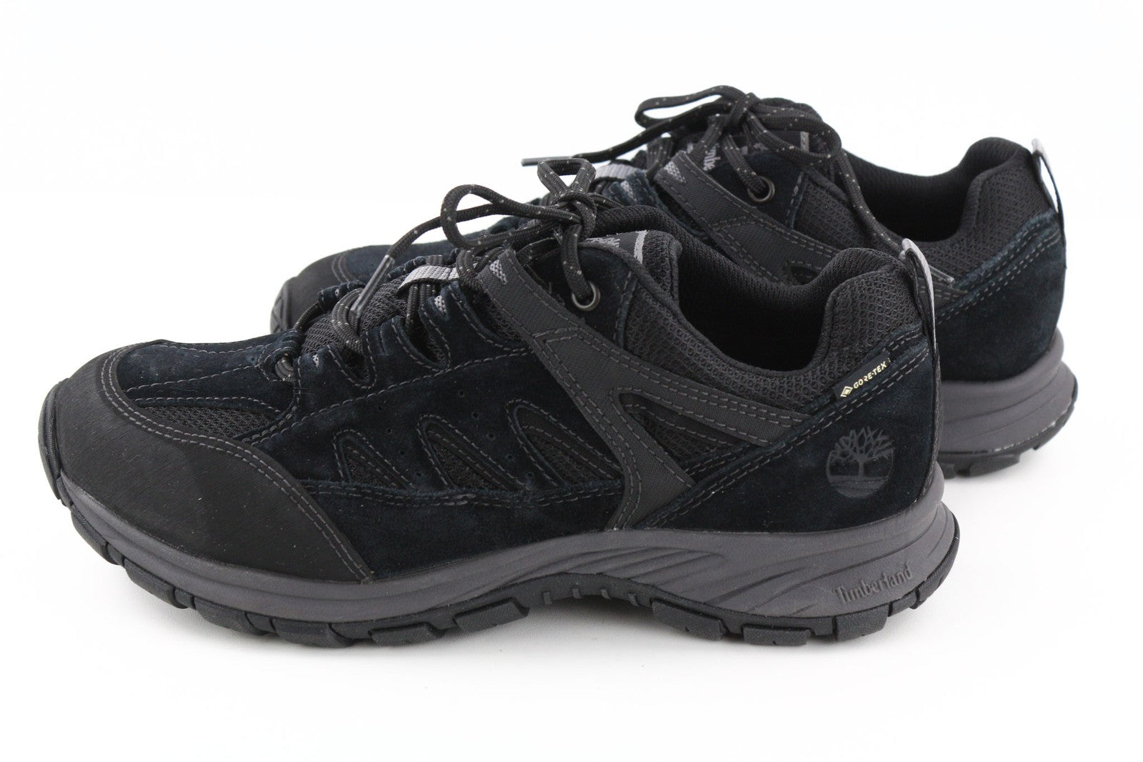 TIMBERLAND Men's Sneakers EU41 UK7 Black Leather Gore-Tex Round Toe Ortholite