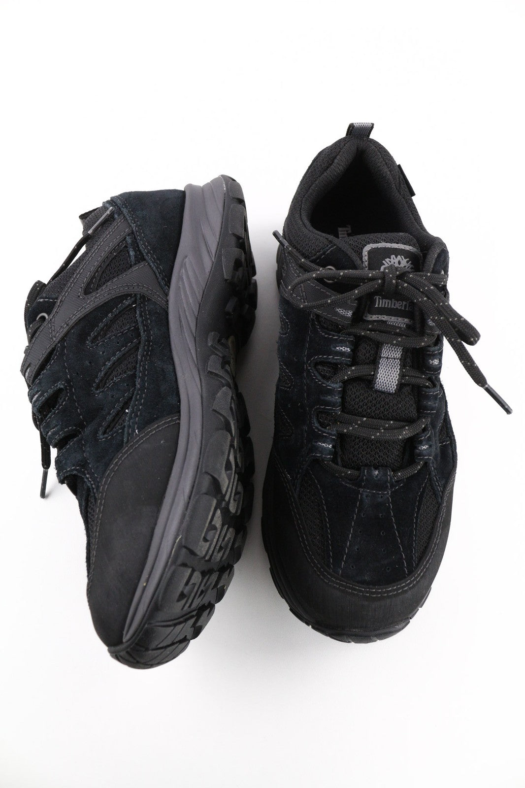 TIMBERLAND Men's Sneakers EU41 UK7 Black Leather Gore-Tex Round Toe Ortholite