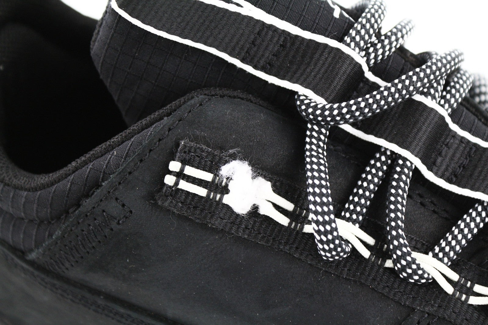 TIMBERLAND Men's Sneakers EU41.5 7.5 Black Leather Green Stride Lace Up Low Top