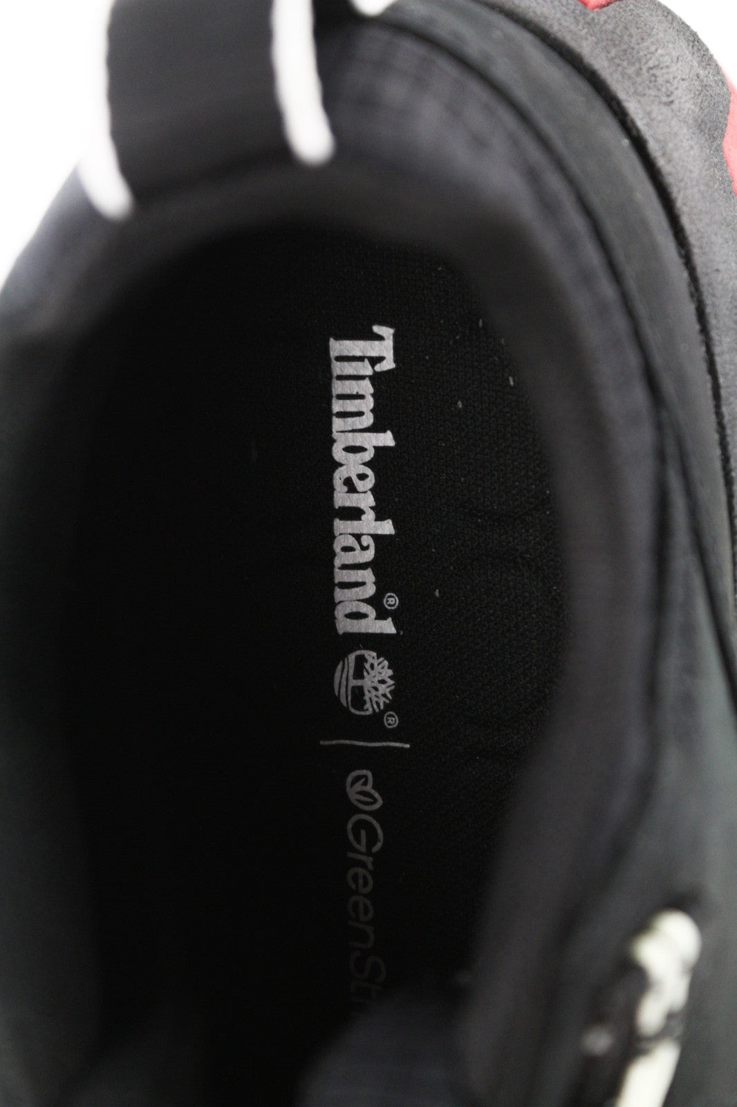 TIMBERLAND Men's Sneakers EU41.5 7.5 Black Leather Green Stride Lace Up Low Top