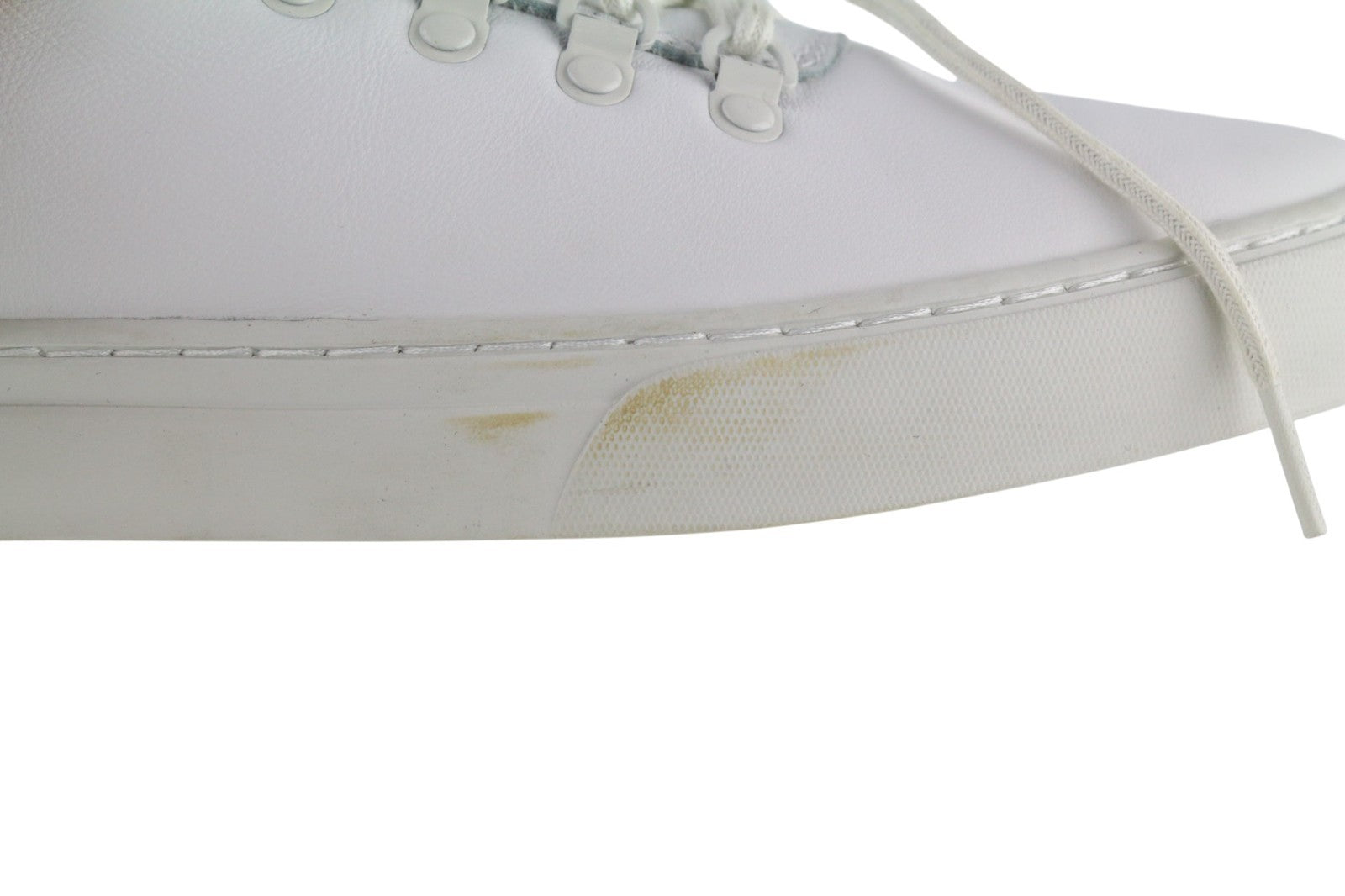 TIMBERLAND Men's Sneakers EU44.5 UK10 White Leather Lace Up Low Top Round Toe