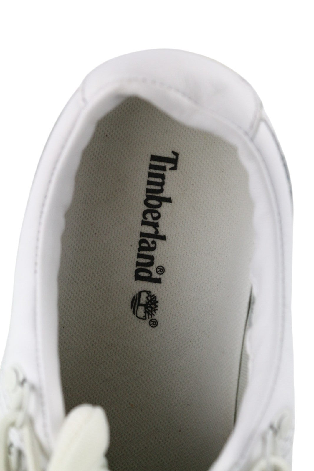 TIMBERLAND Men's Sneakers EU44.5 UK10 White Leather Lace Up Low Top Round Toe