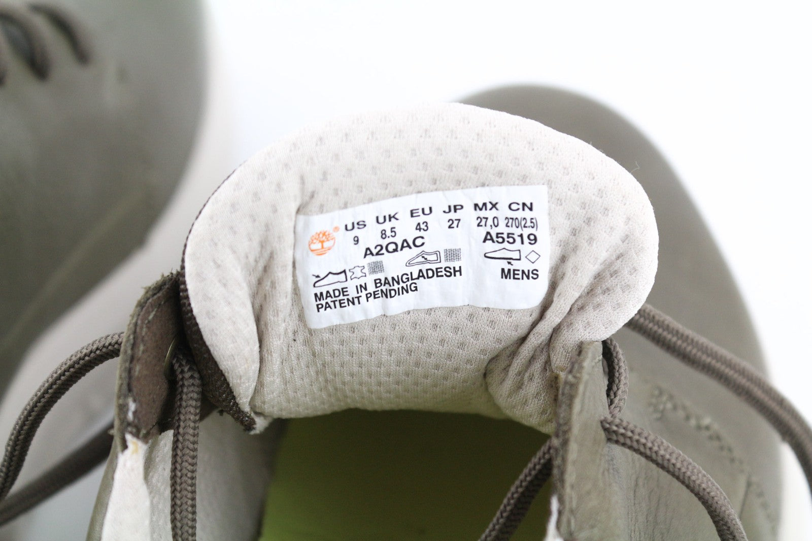 TIMBERLAND A2QAC Men's Sneakers EU43 UK8.5 Leather Green Stride Lace Up Low Top