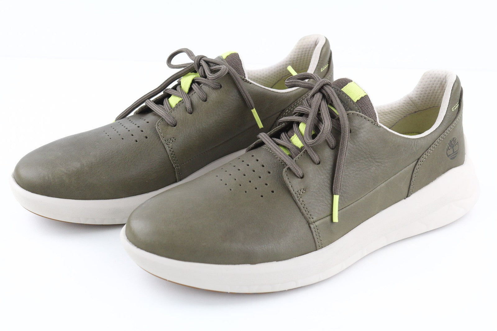 TIMBERLAND A2QAC Men's Sneakers EU43 UK8.5 Leather Green Stride Lace Up Low Top