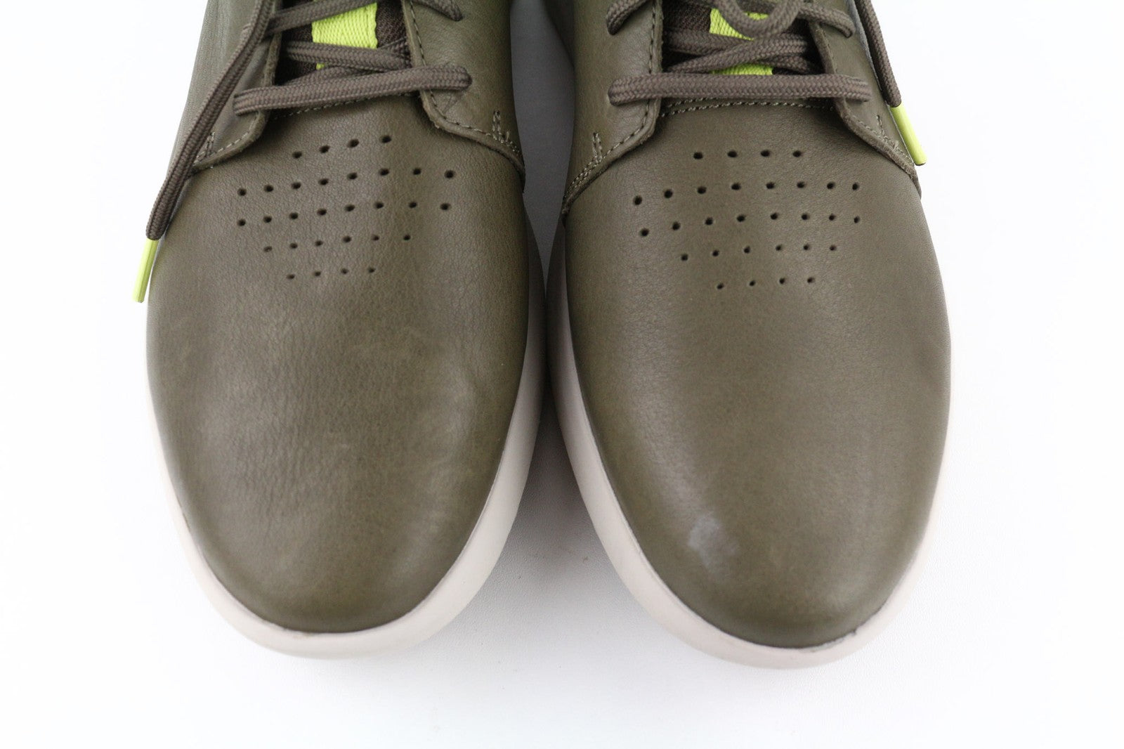 TIMBERLAND A2QAC Men's Sneakers EU43 UK8.5 Leather Green Stride Lace Up Low Top